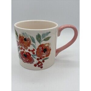 Prima Design - Large Mug - Pink Art Floral - EUC